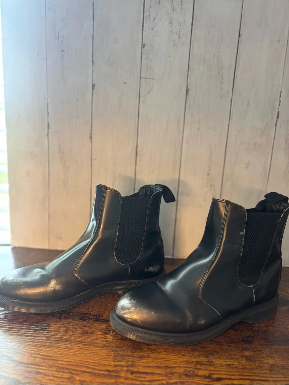 Dr. Martens Black Leather Chelsea Heeled Boots